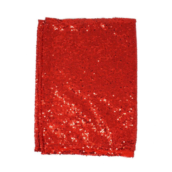 Mesh Sequin Table Runner, 12-Inch x 72-Inch, Red