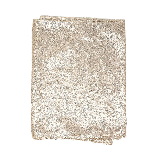 Mesh Sequin Table Runner, 12-Inch x 72-Inch, Champagne
