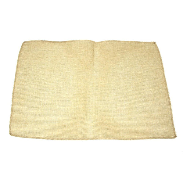 Faux Jute Rectangular Table Placemats, Sand, 19-Inch, 10-Count