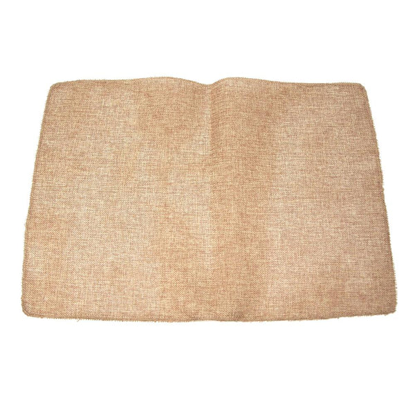 Faux Jute Rectangular Table Placemats, Natural, 19-Inch, 10-Count