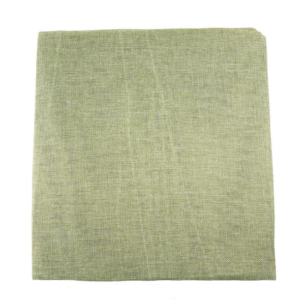 Faux Jute Square Table Topper with Picot Lace Edge, Moss, 56-Inch