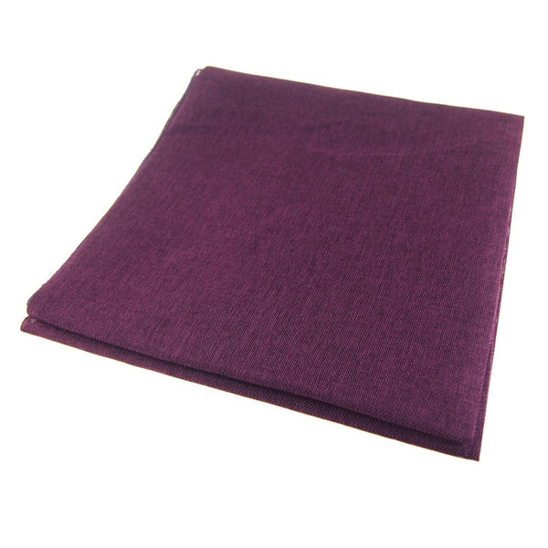 Faux Jute Square Table Overlay, Eggplant, 56-Inch