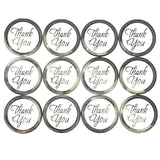 Thank You Print Foil Stickers, 1-Inch, 100-Count