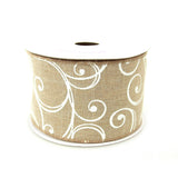 Stylish Swirl Canvas Ribbon, 2-1/2-inch, 10-yard