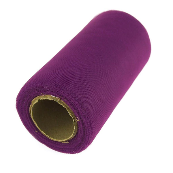 Premium American Tulle Spool Roll, Made in the USA, 6-Inch, 25 Yards, Ultra Violet
