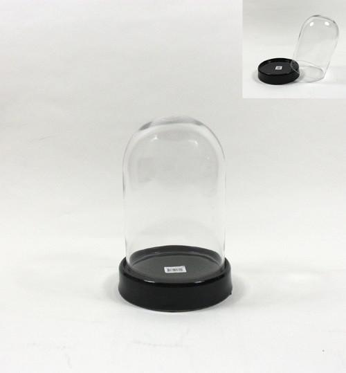 Clear Glass Large Dome Display with Ceramic Base, 9-1/2-Inch