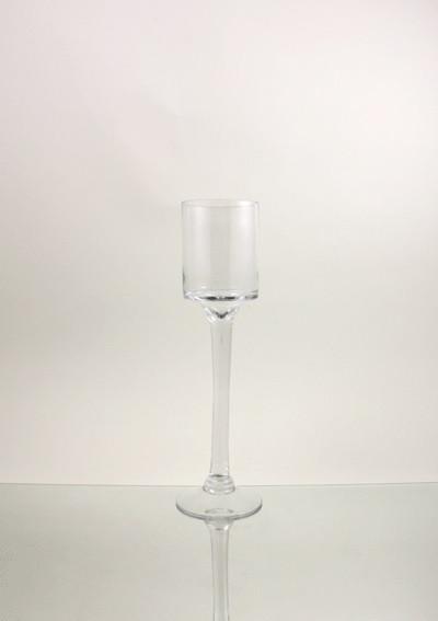 Tall Glass Cup Candle Holder Table Centerpiece, 16-Inch