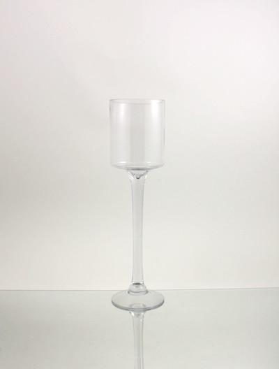 Tall Glass Cup Candle Holder Table Centerpiece, 18-Inch