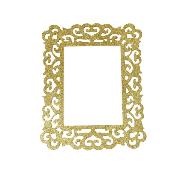 Glitter Antique Style Wooden Rectangular Frame, 10-3/4-Inch, Gold