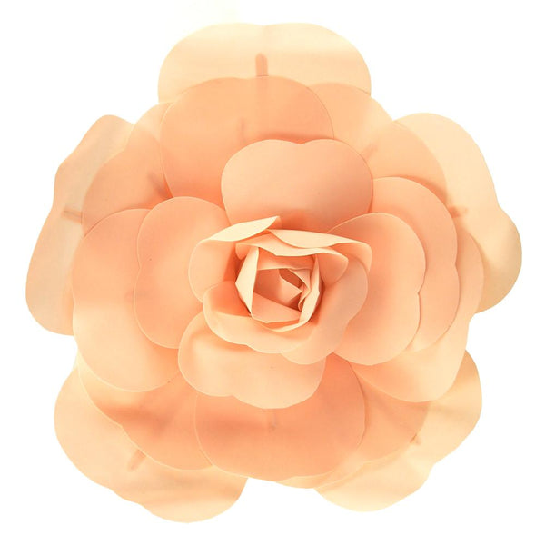 Rose Foam Wall Flower, Peach, 19-Inch
