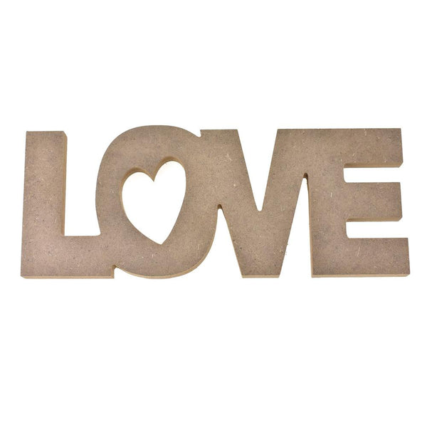 Inspirational Love DIY Rustic Wood Craft, Brown, 11-3/4-Inch