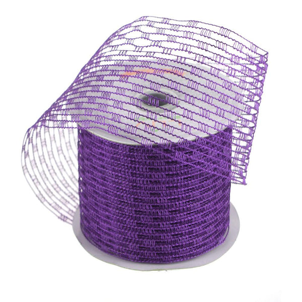 Stretch Netting Wired Mesh Ribbon, 2-1/2-Inch, 10 Yards, Purple