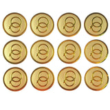 Wedding Ring Print Seal Stickers, 1-Inch, 100-Count