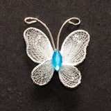 Organza Nylon Glitter Butterflies, 1-inch, 12-Piece