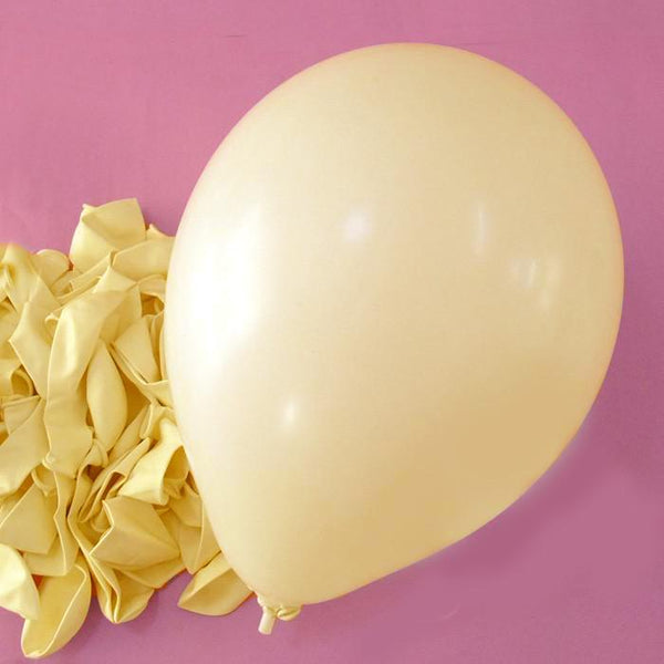 Latex Balloons Party Supplies, 12-Inch, 12-Piece, Ivory