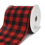 Buffalo Checkered Wired Ribbon, 4-Inch, 10-Yard