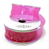 Jelly Plastic Iridescent Edge Neon Wired Ribbon, 1-1/2-Inch, 10-Yard