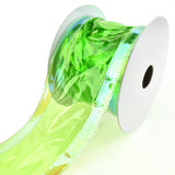 Jelly Plastic Iridescent Edge Neon Wired Ribbon, 2-1/2-Inch, 10-Yard