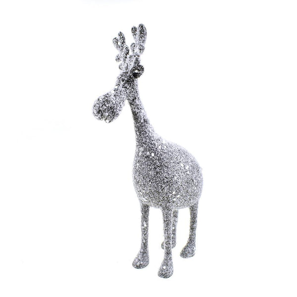 Snowed Moose Decoration, 9-1/2-Inch