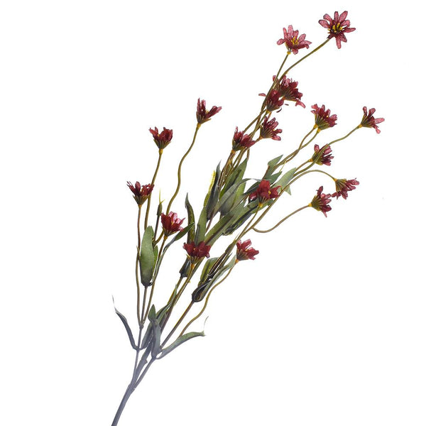 Artificial Wild Daisy Spray, Burgundy, 29-Inch
