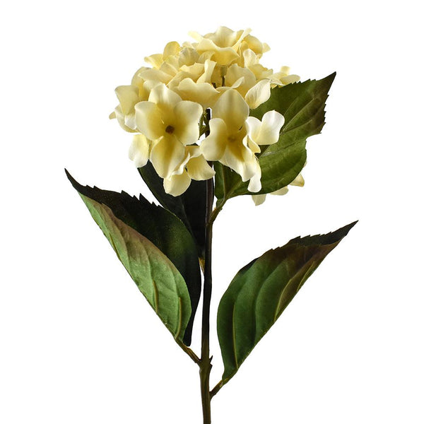 Artificial Hydrangea Flowers Spray, 26-Inch, Vanilla