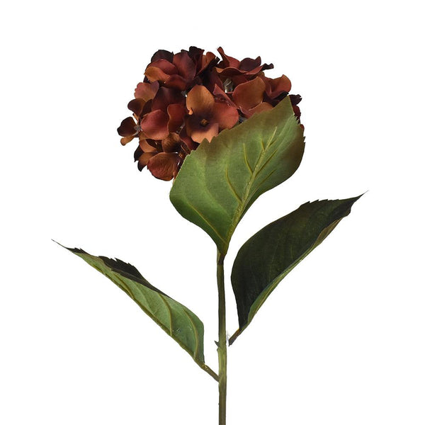 Artificial Hydrangea Flowers Spray, 26-Inch, Crimson