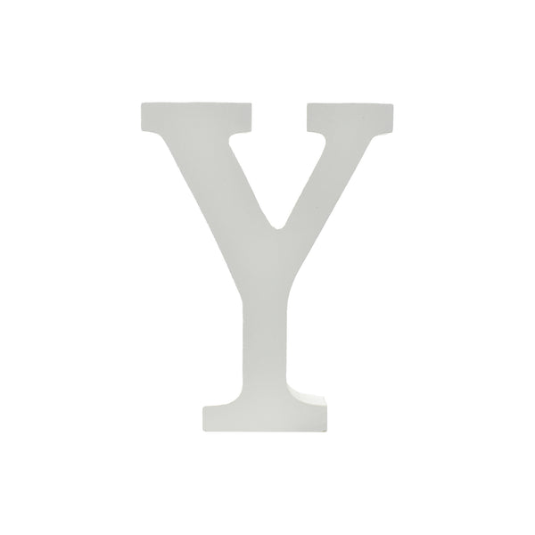 Wooden Standing Letter Y, 4-3/4-Inch - White