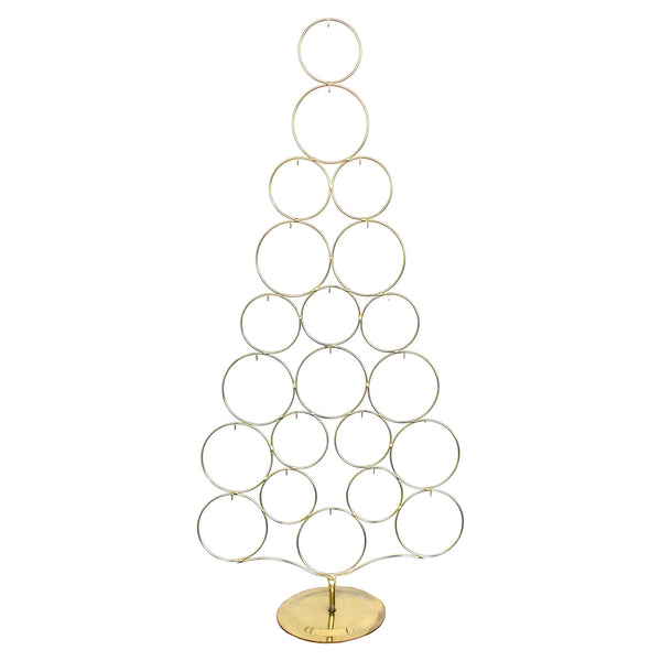 Metal Christmas Tree Hanging Ornament Rack, 42-Inch - Gold