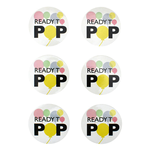 Baby Shower Ready Stickers, 2-Inch, 24-Count