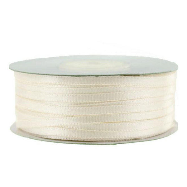 Double Faced Satin Ribbon, 1/8-inch, 100-yard, Antique White