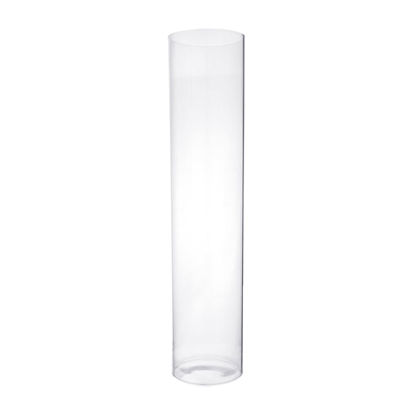 Clear Hurricane Candle Holder Glass Vase, 14-Inch x 2-Inch, 24-Count