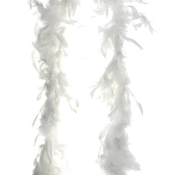 Faux Marabou Feather Boa, 1-5/12-Ounce, 6-Feet - White