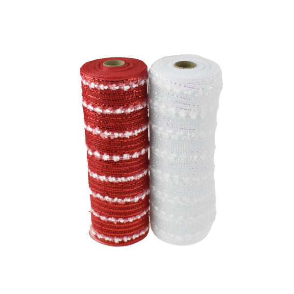 Polyester Snowball Fabric Mesh, 10-Inch x 10-Yard