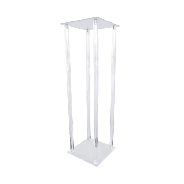 Acrylic Pillar Centerpiece Stand, Clear, 25-Inch