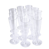 Clear Plastic Champagne Glasses, 7-Inch, 12-Count