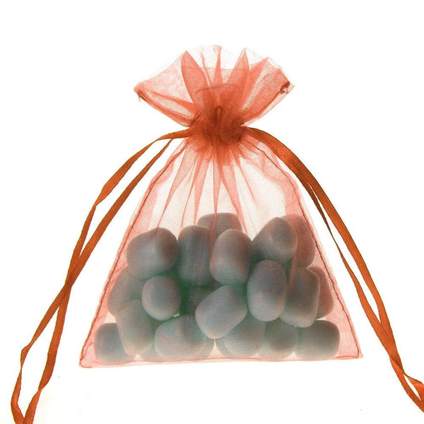 Organza Favor Pouch Bag, 4-Inch x 5-Inch, 12-Count, Coral