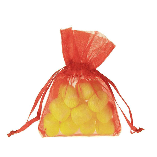 Organza Favor Pouch Bag, 3-Inch x 4-Inch, 12-Count, Coral