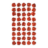 Rose Shaped Rhinestone Stickers, 9/16-Inch, 45-Count