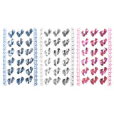 Baby Footprint Rhinestone Stickers, 7/8-Inch, 20-Count
