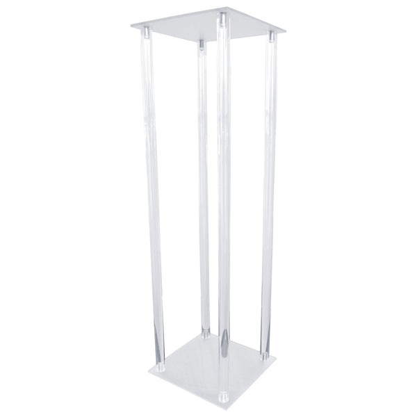 Acrylic Pillar Centerpiece Stand, Clear, 33-Inch