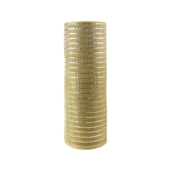 Metallic Decorative Mesh Roll, 10-Inch, 10-Yard - Champagne