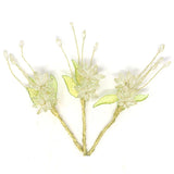 Acrylic Translucent Flower Spray with Leaves, 5-inch, 12-Count