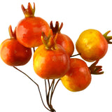 Artificial Glossy Foam Mini Pomegranate Picks, 1-Inch, 8-Count