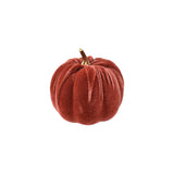 Velvet Pumpkin Centerpiece Decoration, 3-1/2-Inch