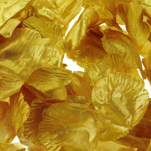 Solid Faux Rose Petals Table Confetti, 400-Piece, Metallic Gold