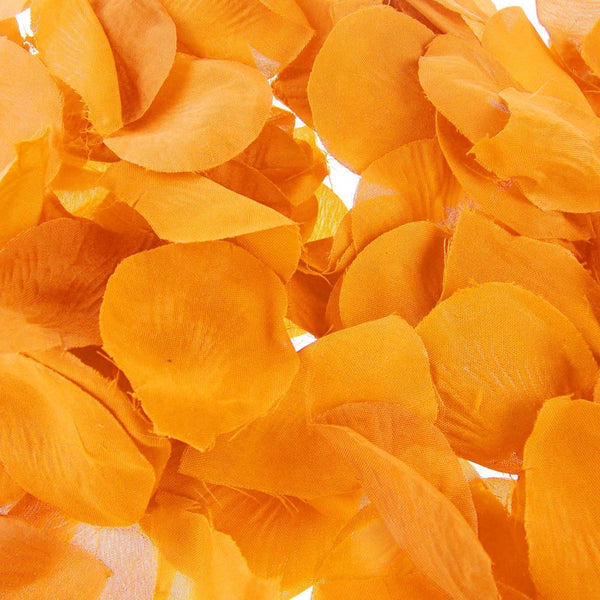 Solid Faux Rose Petals Table Confetti, 400-Piece, Orange