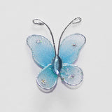 Organza Nylon Glitter Butterflies, 1-inch, 12-Piece