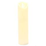 Flameless Wax Slender Pillar LED Candle, Ivory, 8-Inch