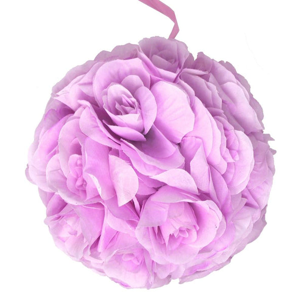 Silk Flower Kissing Balls Wedding Centerpiece, Lavender, 10-Inch