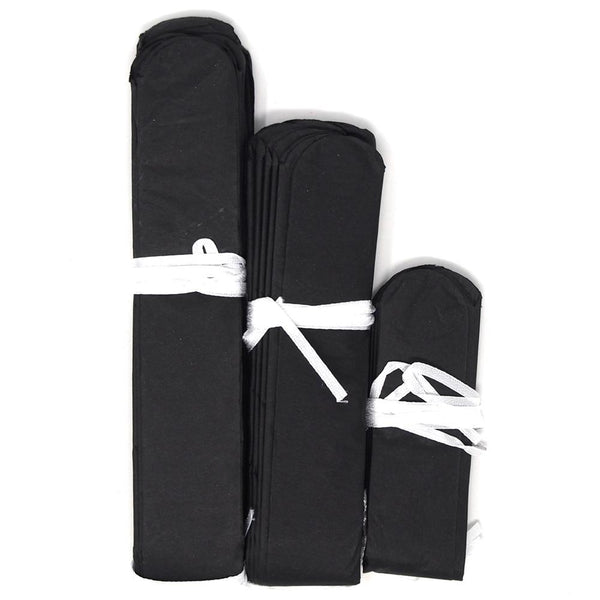 Hanging Paper Pom Poms Ball Centerpiece, Black, Assorted Sizes, 3-Piece